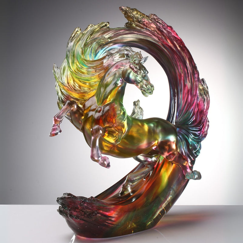 LIULI Crystal Art, Horse, The Peak of Greatness
