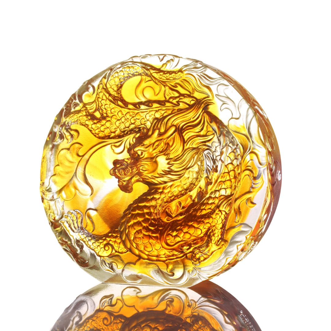 Amore Jewell Chinese Zodiac Collection - 2024 Rooster - Liuli Crystal Glass FengShui Ornament Home Office Decoration Birthday Gift 琉璃生肖~雞