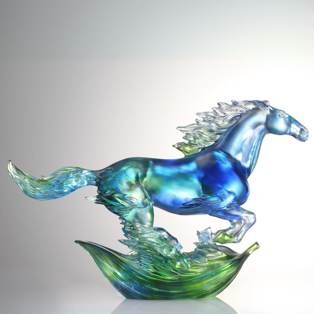 LIULI Crystal Art, Horse, Advance without Fear