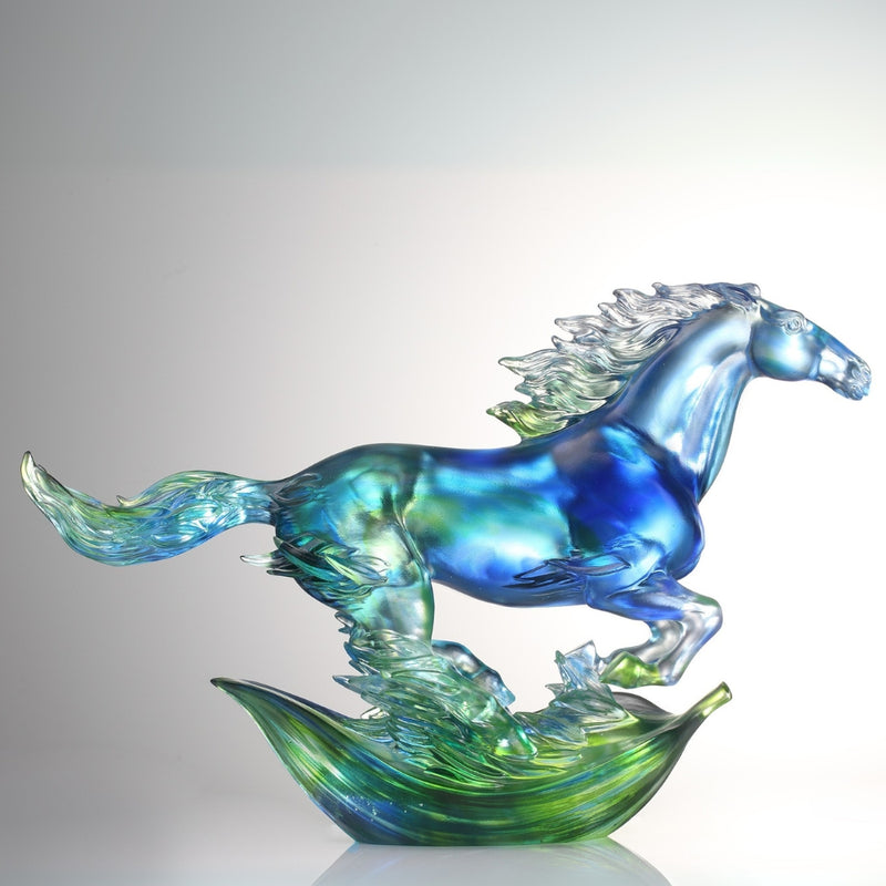 LIULI Crystal Art, Horse, Advance without Fear