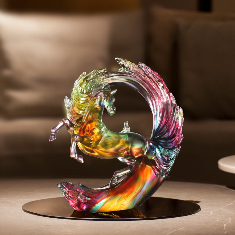 LIULI Crystal Art, Horse, The Peak of Greatness