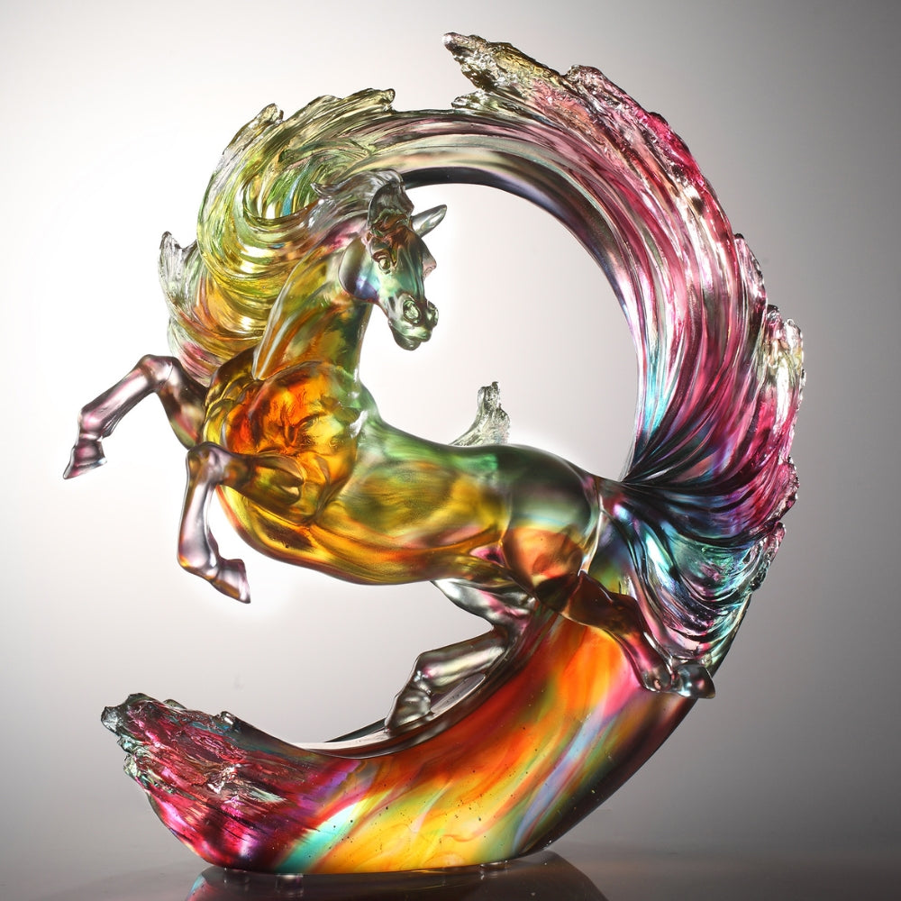 LIULI Crystal Art, Horse, The Peak of Greatness