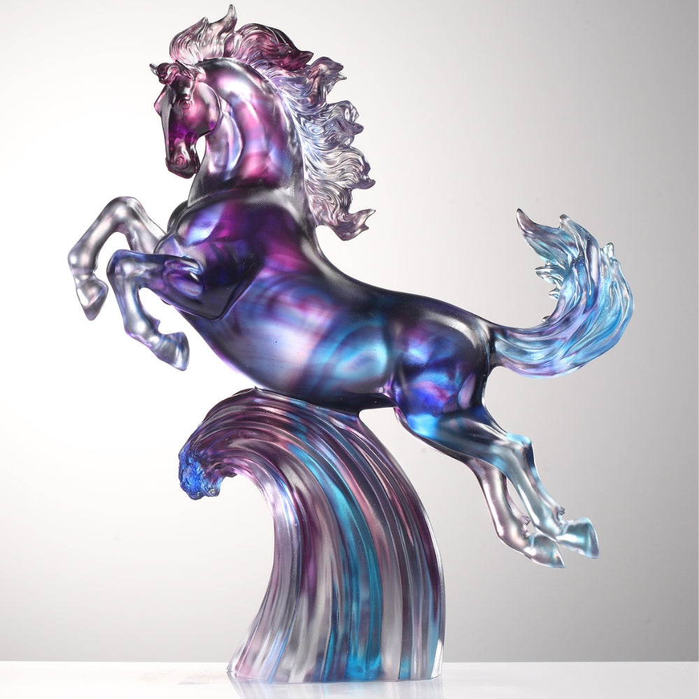 LIULI Crystal Art, Horse, Lofty Peaks, Far-Sighted Vision