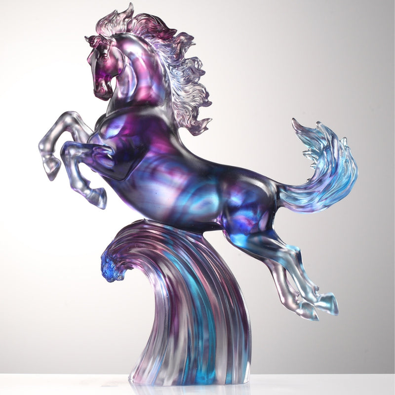 LIULI Crystal Art, Horse, Lofty Peaks, Far-Sighted Vision