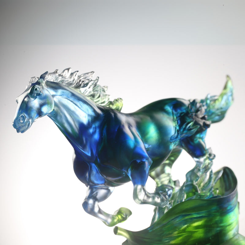 LIULI Crystal Art, Horse, Advance without Fear