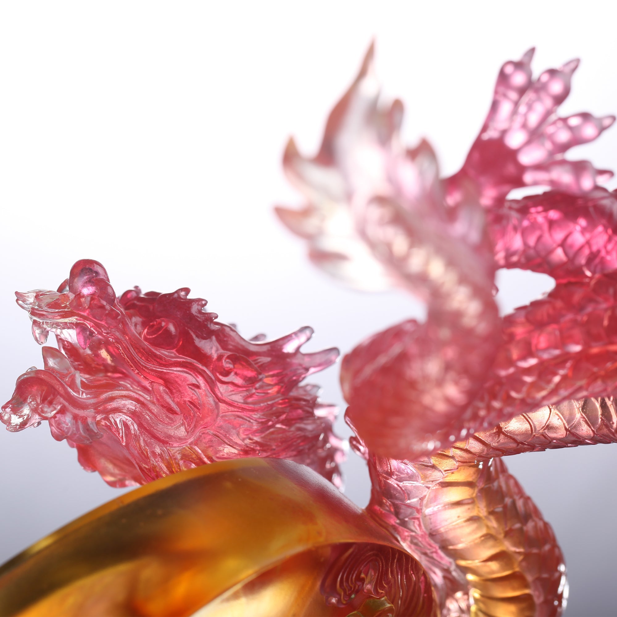 LIULI Crystal Art Mythical Dragon, True Believer, Ambition to Soar