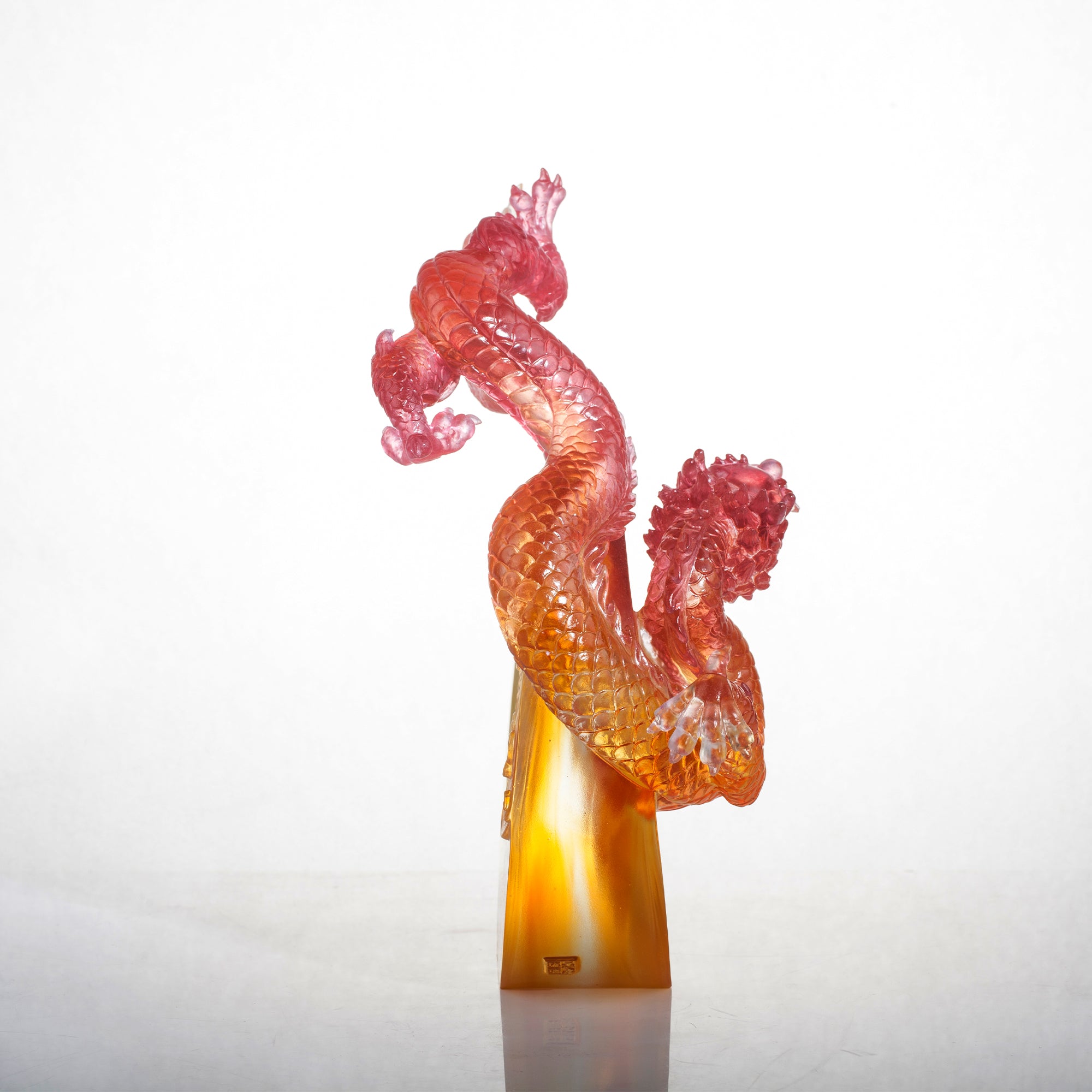 LIULI Crystal Art Mythical Dragon, True Believer, Ambition to Soar