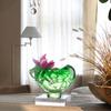 LIULI Crystal vase, Flower & Shrimp, Lotus Pond Leisure