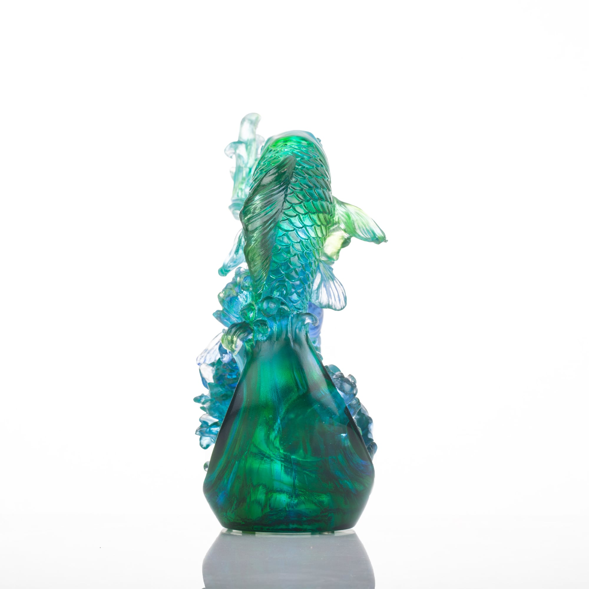 台湾 琉璃工房 ガラス置物 金魚 【LIULI 2016 520/2200】美品 琉璃工房LIULI 共進(金魚)