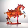 LIULI Crystal Art Horse Sculpture, Exultation