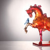 LIULI Crystal Art Horse Sculpture, Exultation