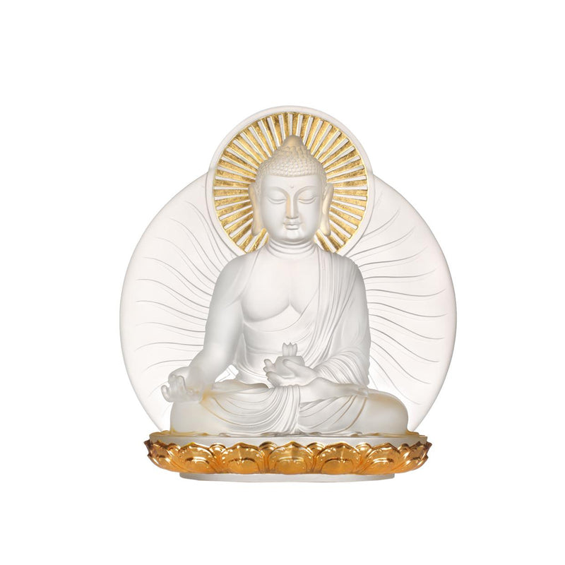 Crystal Buddha, Medicine Buddha, Wishes for Sentient Beings (24K Gold Leaf)