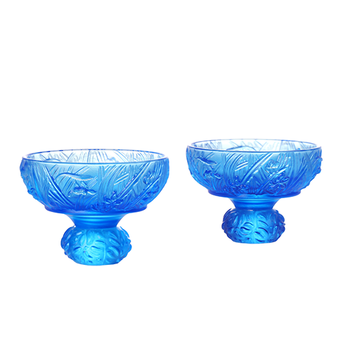 四季君子飲—蘭君子（對裝）（琉璃器皿, 清酒杯）