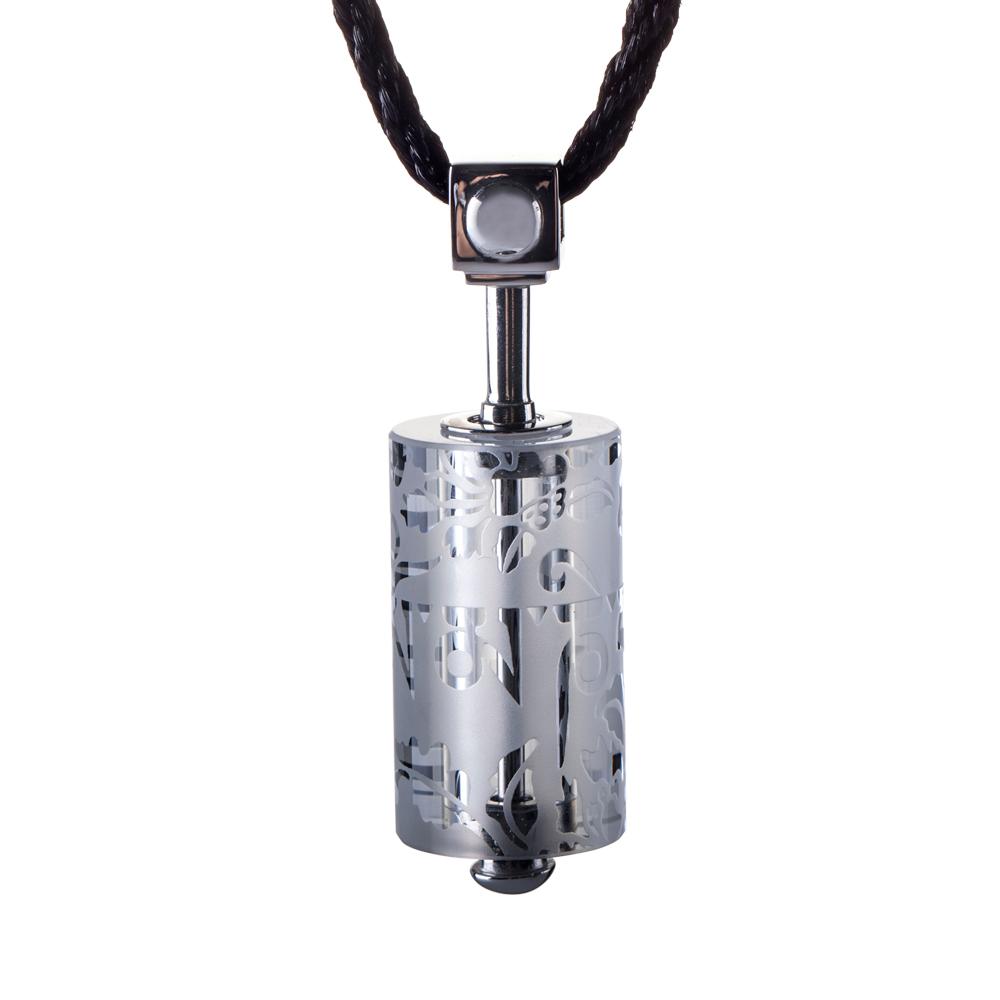 Crystal Necklace, Pendant, LIULI Prayer Wheel, Eternal Cycle of Compassion - LIULI Crystal Art