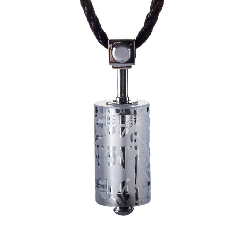 Crystal Necklace, Pendant, LIULI Prayer Wheel, Eternal Cycle of Compassion - LIULI Crystal Art