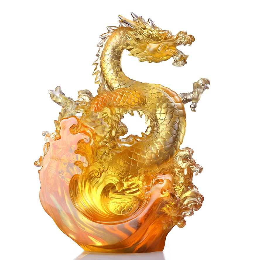 琉璃工房　龍 LIULI Crystal Dragon, Ocean Wave, Dragon of Excellence