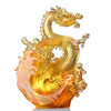 LIULI Crystal Dragon, Ocean Wave, Dragon of Excellence