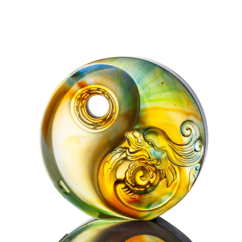 Crystal Paperweight, Mythical Creature, Dragon, The Beauty of Harmony - LIULI Crystal Art