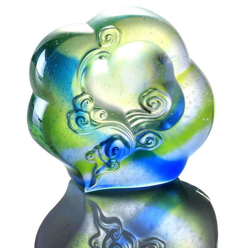 Crystal Paperweight, Ruyi from Above - LIULI Crystal Art