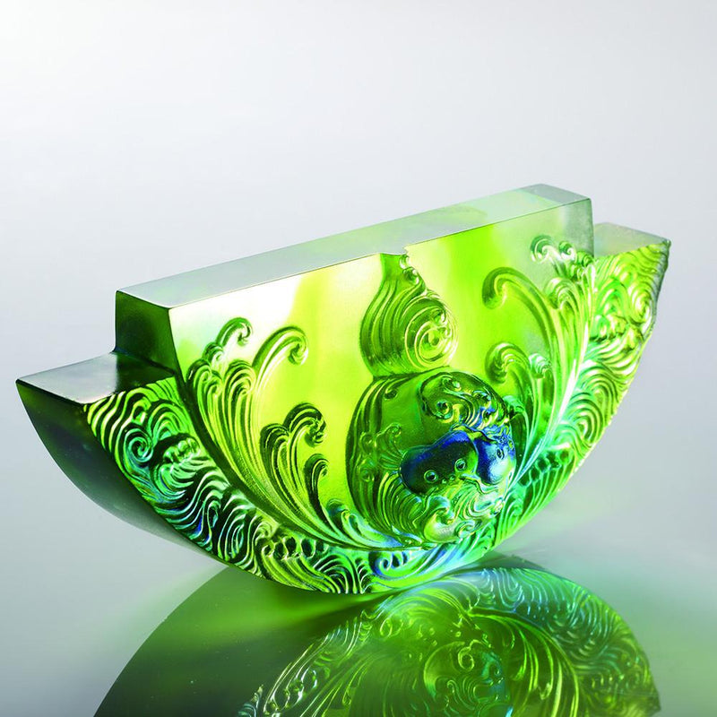 Crystal Hulu, Chinese Culture, The Beauty of Harmony, Harmony Permeates the Land - LIULI Crystal Art