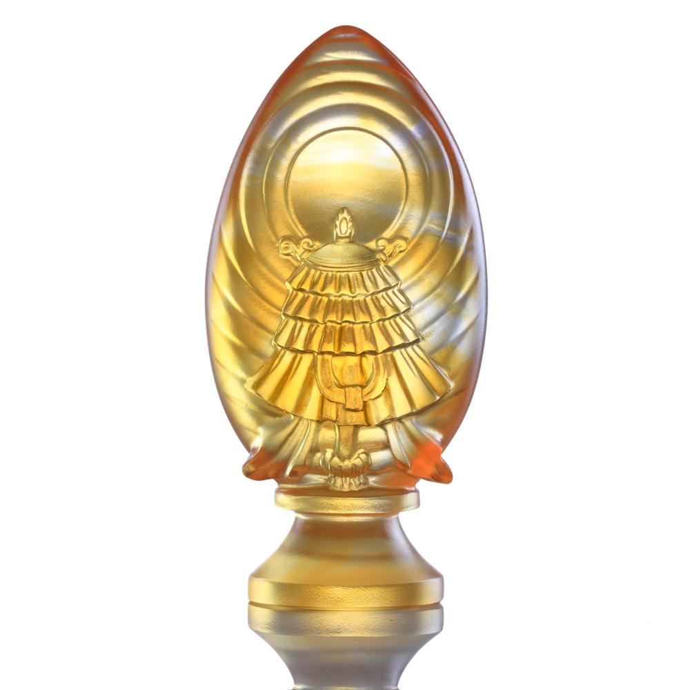 Crystal Feng Shui, Eight Auspicious Offerings, Victory Banner-Auspices Far and Wide - LIULI Crystal Art