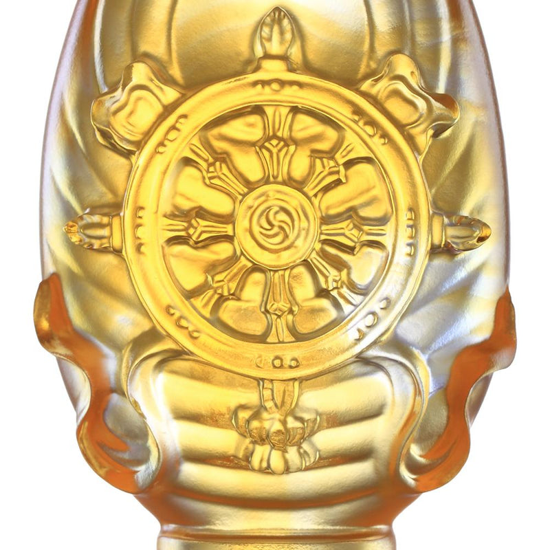 Crystal Feng Shui, Eight Auspicious Offerings, Dharma Wheel-Auspicious Fulfillment - LIULI Crystal Art