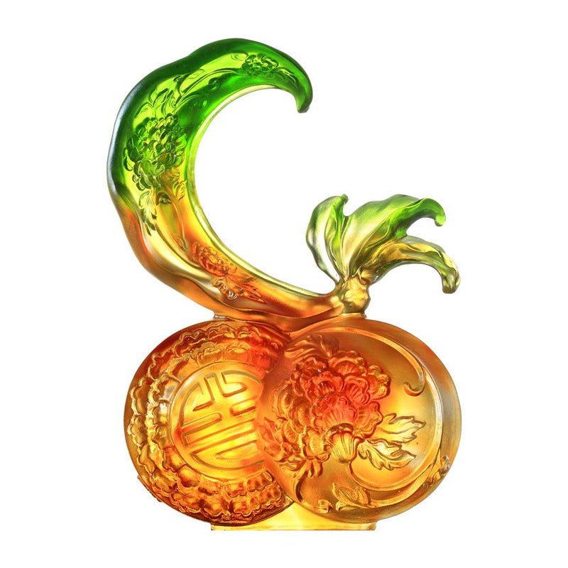 Crystal Fruit, Tangerine, Kitchen Decor, Joy Heralds Spring - LIULI Crystal Art