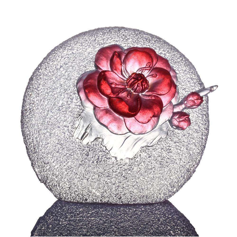 Crystal Flower, Plum Blossom, Burst of Spring - LIULI Crystal Art