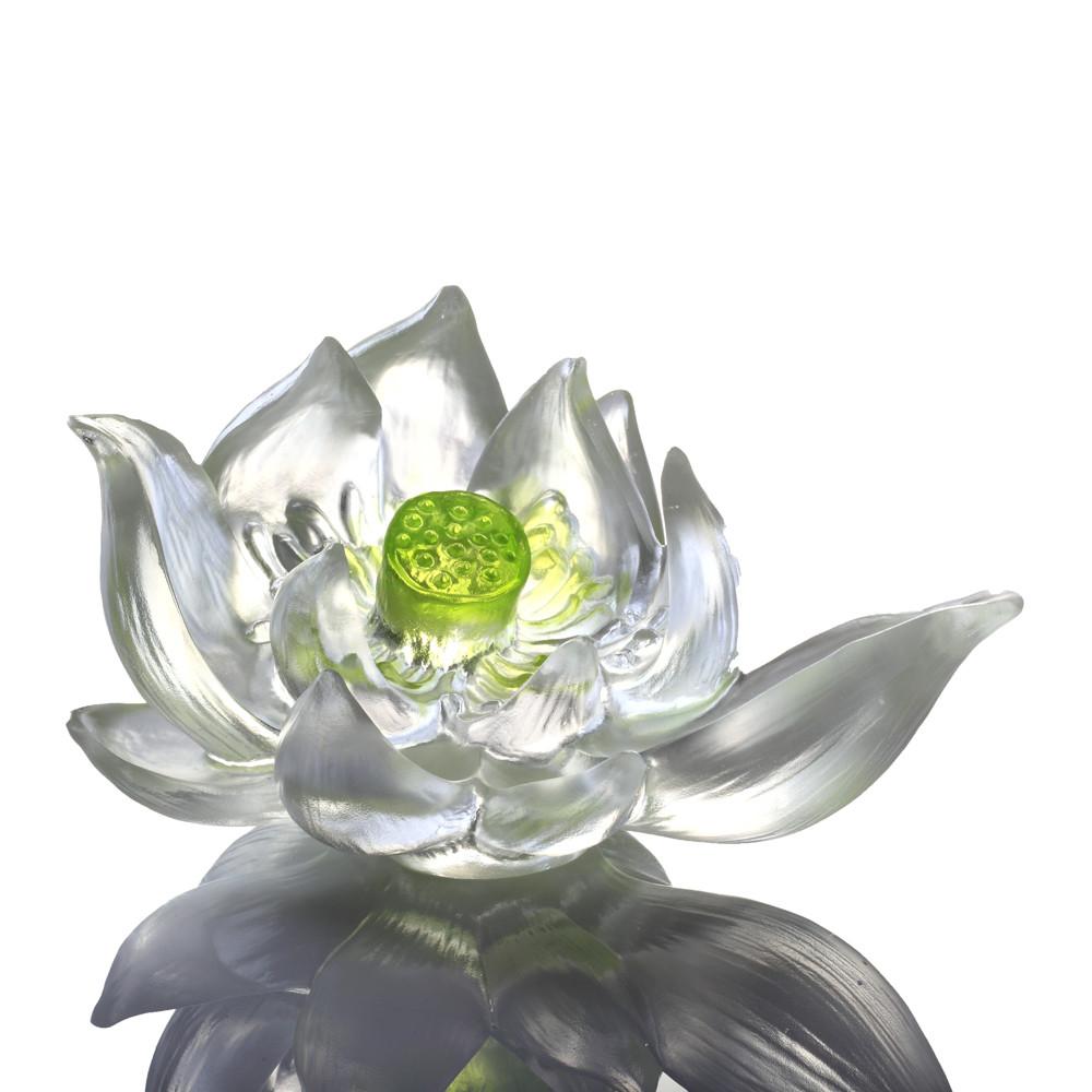 Crystal Flower, Lotus, Your Tranquil Heart - LIULI Crystal Art