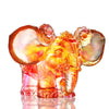 Crystal Animal, Elephant, Fragrance of Pleasant Words for My Ears - LIULI Crystal Art