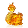 - Crystal Snake Figurine (Zodiac, Joyful) - "My Floral Happiness" - LIULI Crystal Art