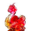 - Crystal Snake Figurine (Zodiac, Joyful) - "My Floral Happiness" - LIULI Crystal Art