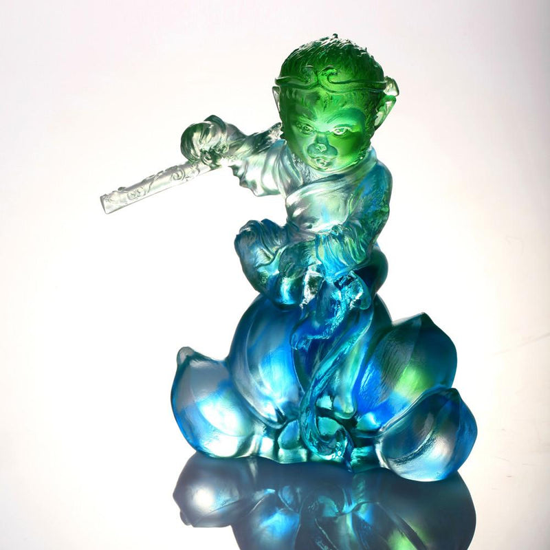 Monkey Figurine (Extraordinary) - Our Monkey King - LIULI Crystal Art