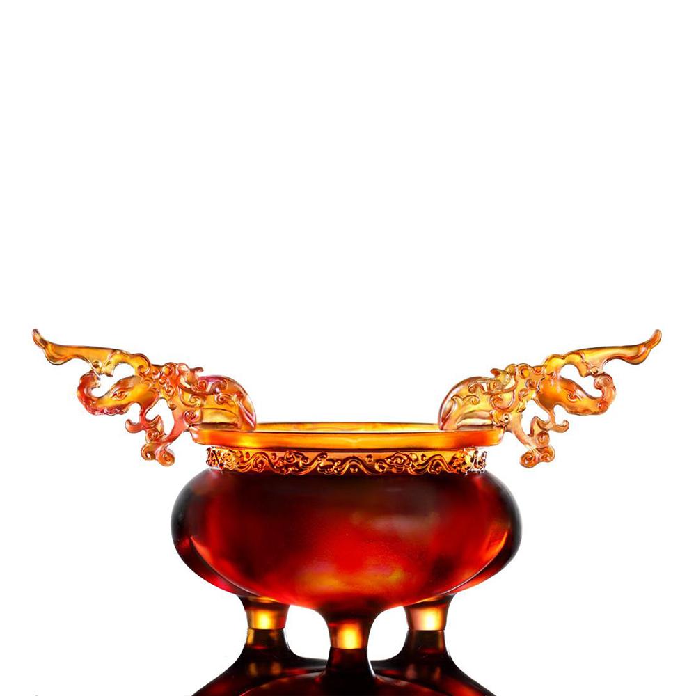 Crystal Vessel, Chinese Ding, Celebratory Ding - LIULI Crystal Art