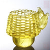 Crystal Bowl, Paperclip Holder, Desk Decor, Corn symbolizes Abundance of Riches, Golden Abundance - LIULI Crystal Art