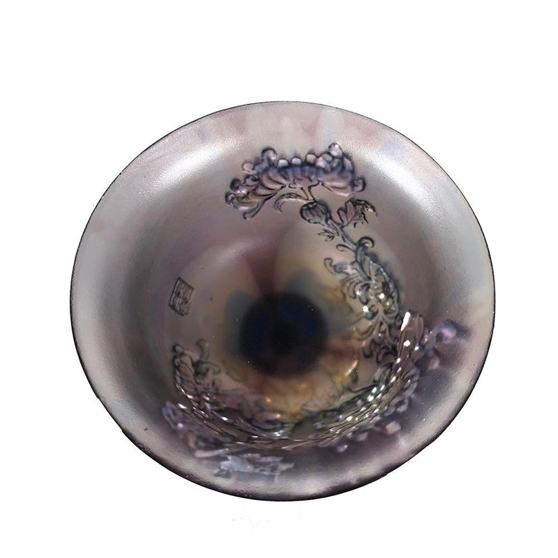 Crystal Bowl, Chrysanthemum, The Four Gentlemen, The Chrysanthemum Gentleman - LIULI Crystal Art