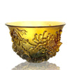 Crystal Bowl, Chrysanthemum, The Four Gentlemen, The Chrysanthemum Gentleman - LIULI Crystal Art
