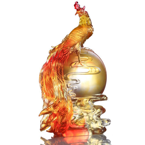 朝鳳華彩（琉璃神獸,鳳凰,祥瑞） – 琉璃工房(香港)