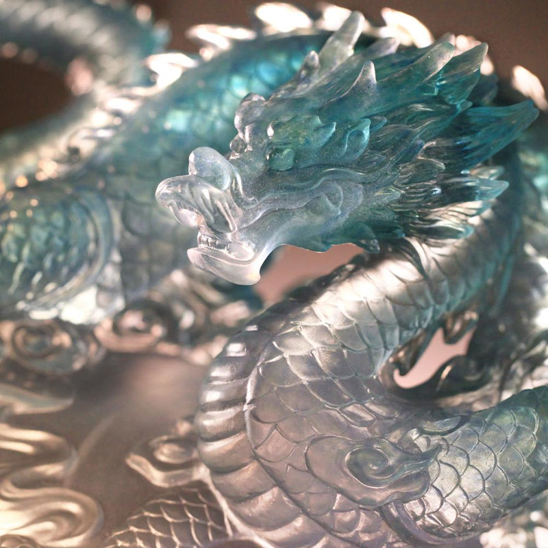 Crystal Art Mythical Dragon, Guardian-Azure Dragon of the East, Rise of the Dragon - LIULI Crystal Art