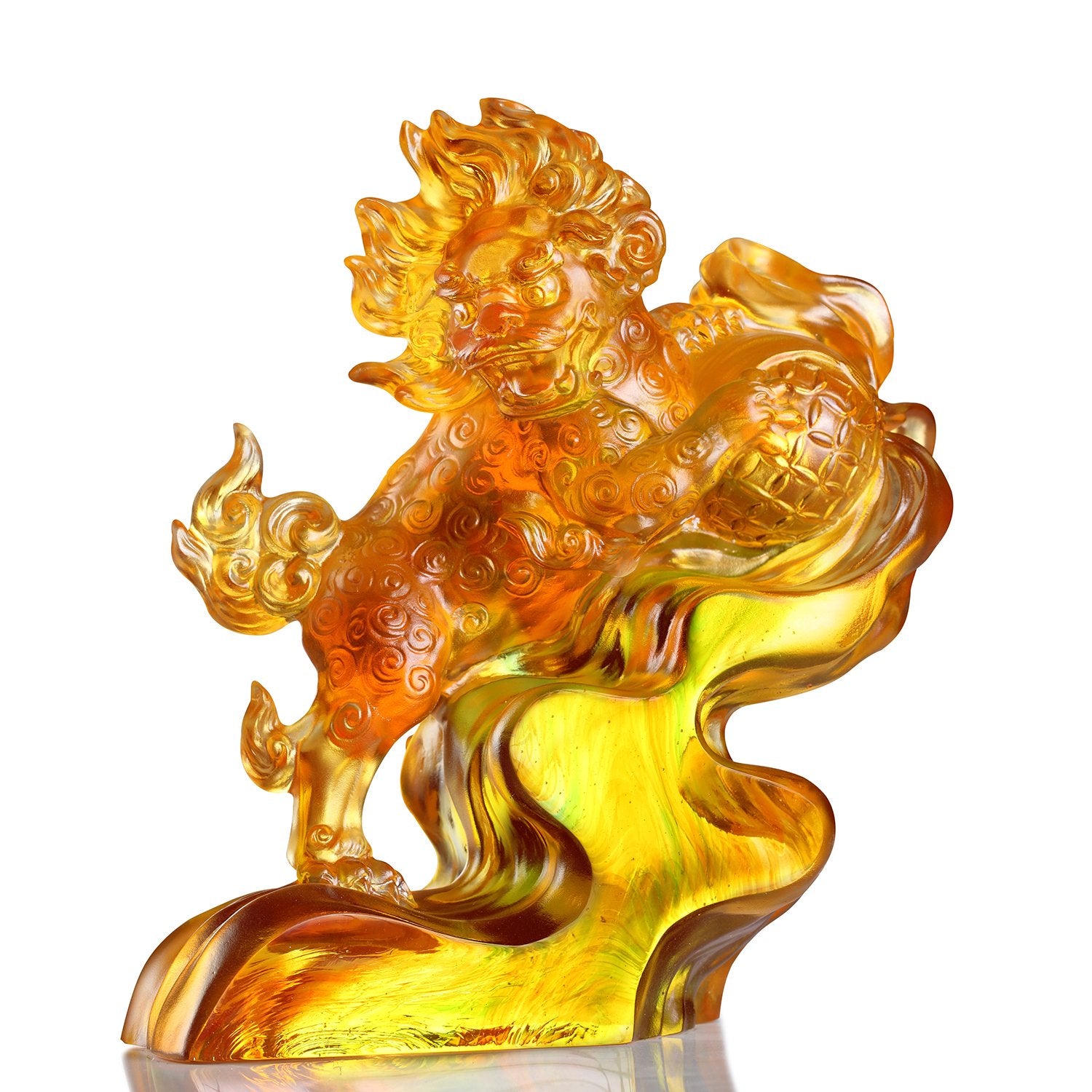 瑠璃置物。玄武文。美品。2005年作品。琉璃工坊。美術品。自家藏出。 LIULI 玄武! 盛