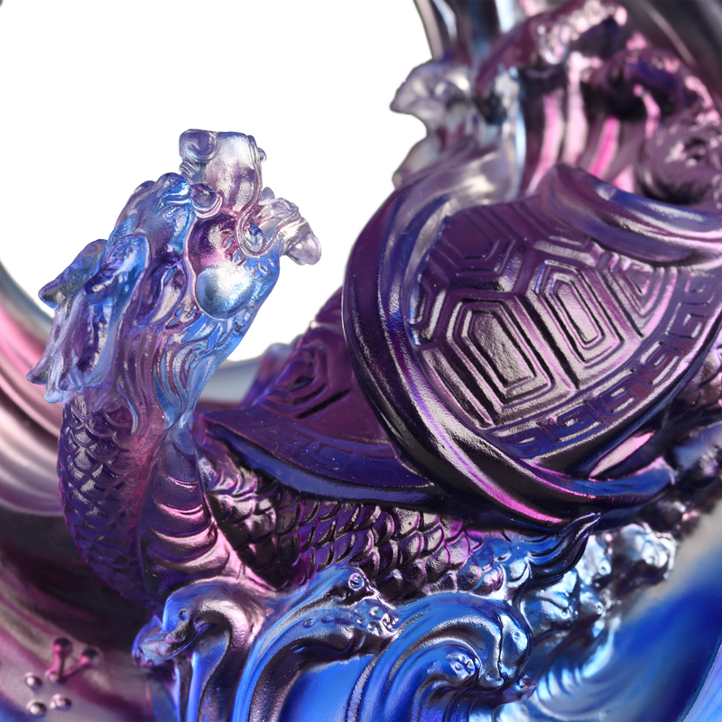 LIULI Crystal Art, Mythical Creature, Black Tortoise - Magnificent
