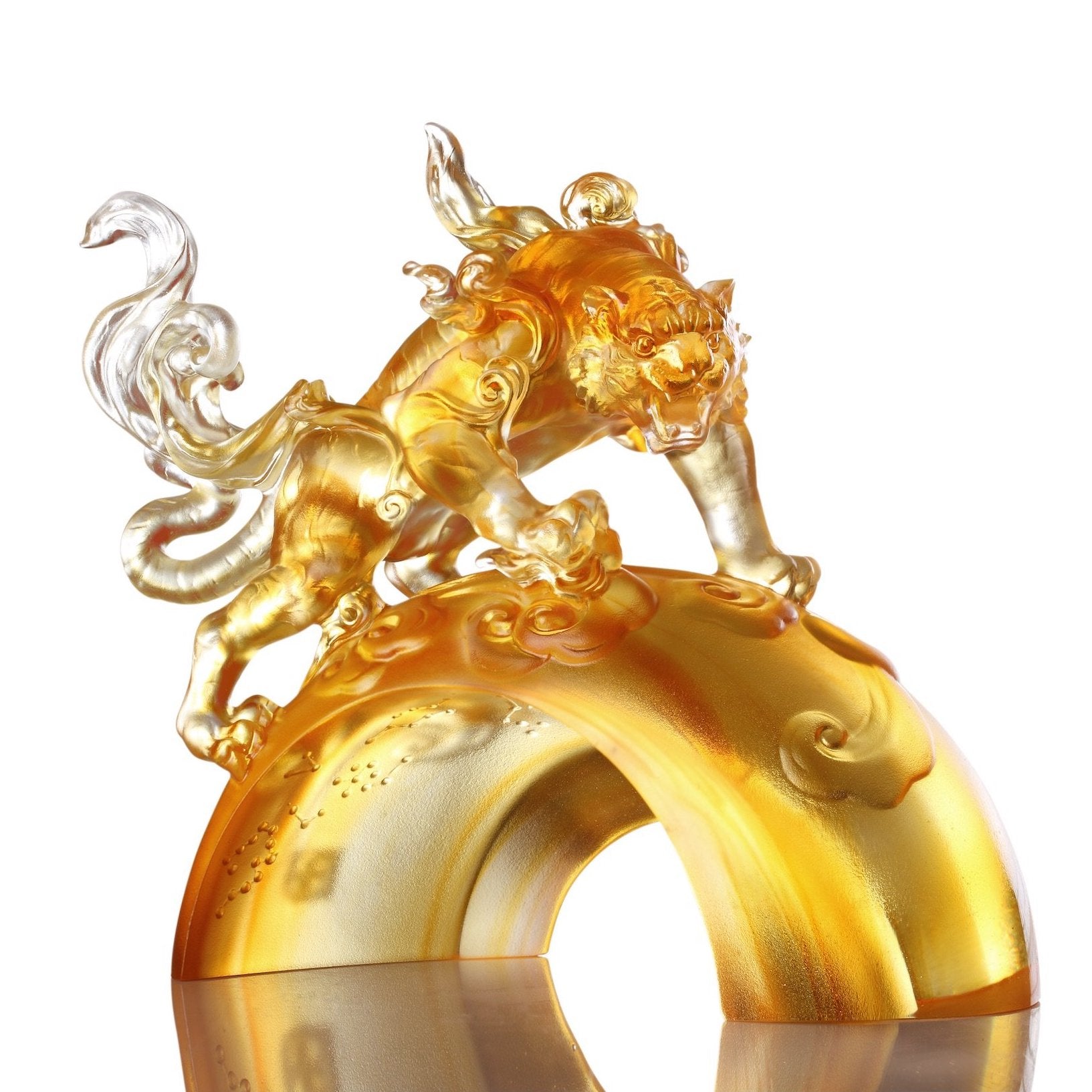 瑠璃置物。玄武文。美品。2005年作品。琉璃工坊。美術品。自家藏出。 LIULI 玄武! 盛