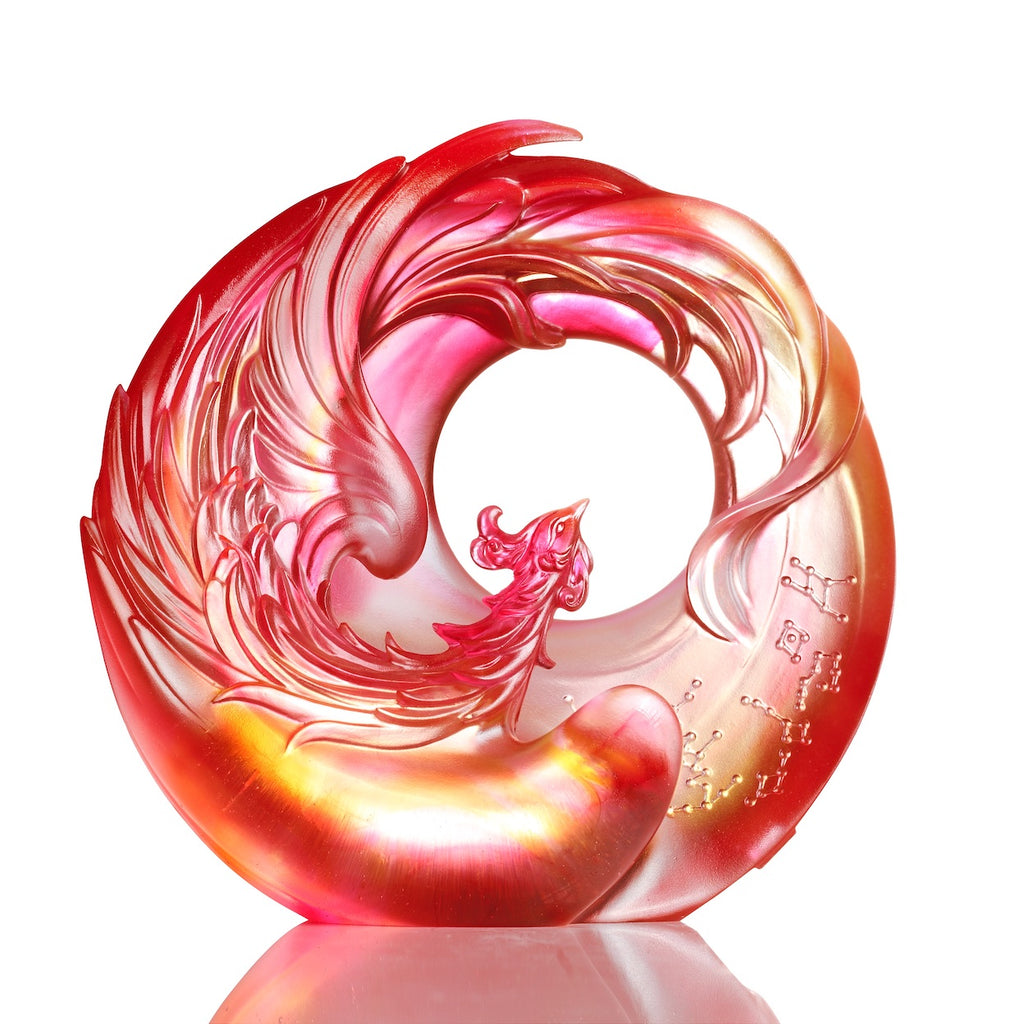 LIULI Crystal Art, Mythical Creature, Vermillion Bird - Illuminate