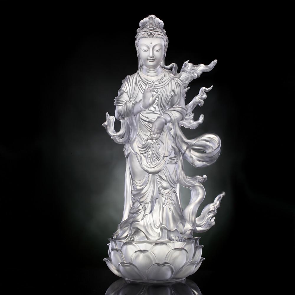 -- DELETE -- Crystal Buddha, Guanyin, Mortal Smile-Great Wisdom Removes Fear - LIULI Crystal Art