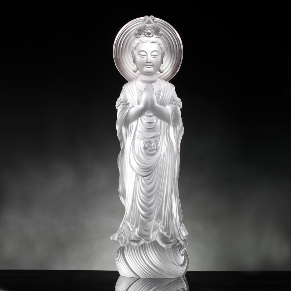 Crystal Buddha, Hechang Guanyin, Wish (Special Edition) - LIULI Crystal Art