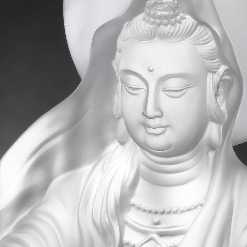 Crystal Buddha, Guanyin, Light Exists Because of Love-State of Enlightenment - LIULI Crystal Art