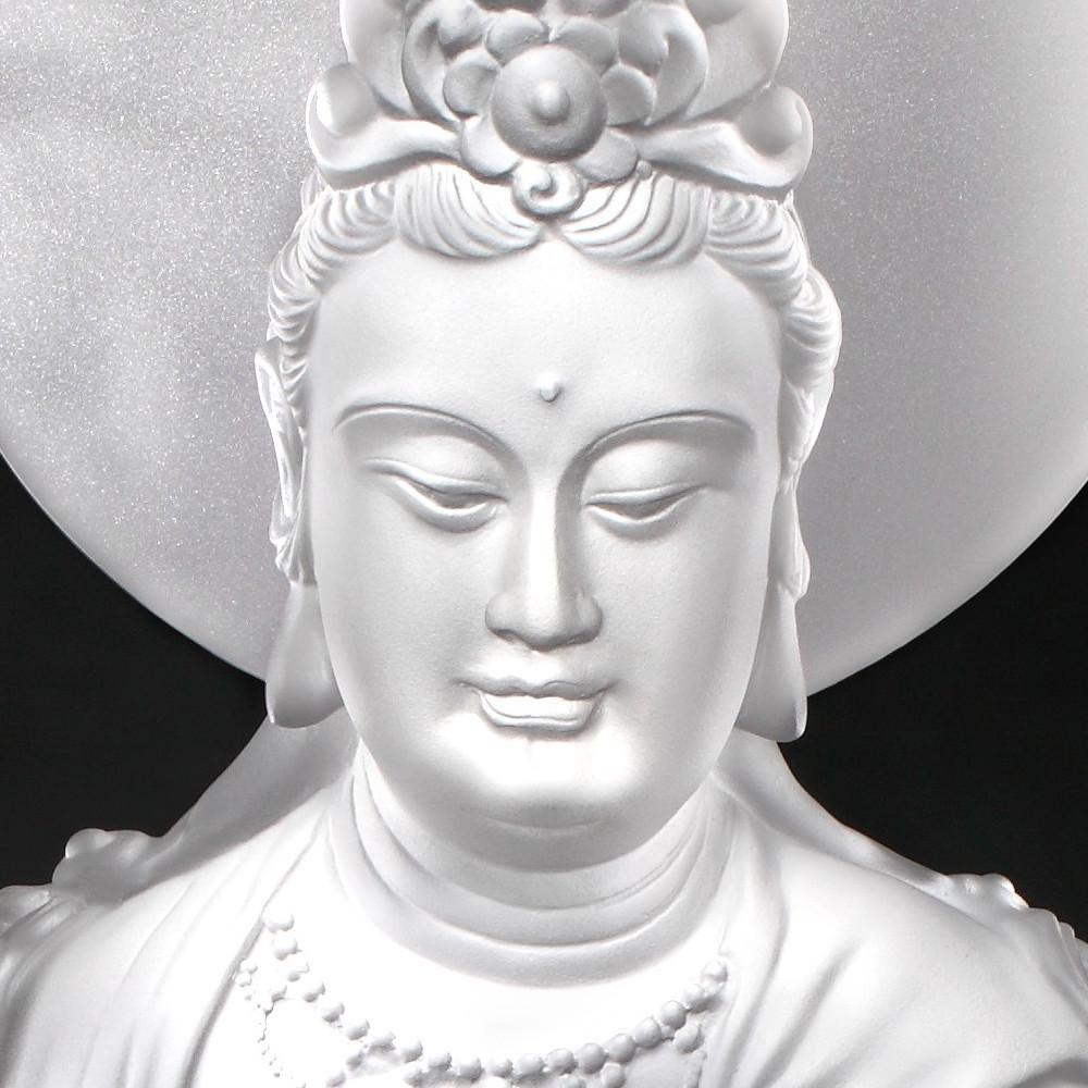 Crystal Buddha, Guanyin, Light Exists Because of Love-Tranquil, at Peace - LIULI Crystal Art