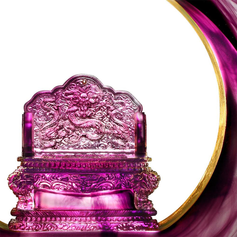 Embodying Heaven & Earth (Seat of Authority) - Dragon Throne Figurine - LIULI Crystal Art