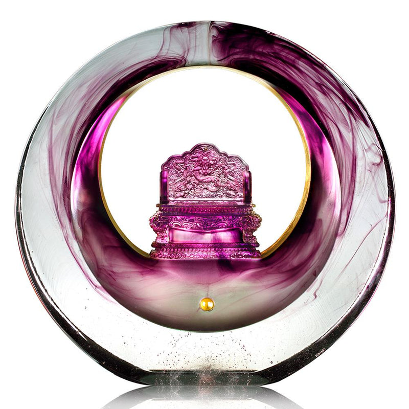 Embodying Heaven & Earth (Seat of Authority) - Dragon Throne Figurine - LIULI Crystal Art