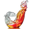 -- DELETE -- Together We Will Reach the Crest (Courage of Love) - Fish Figurine (with Acrylic base) - LIULI Crystal Art